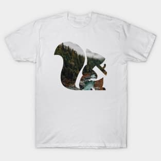 Squirrel and Landscape T-Shirt